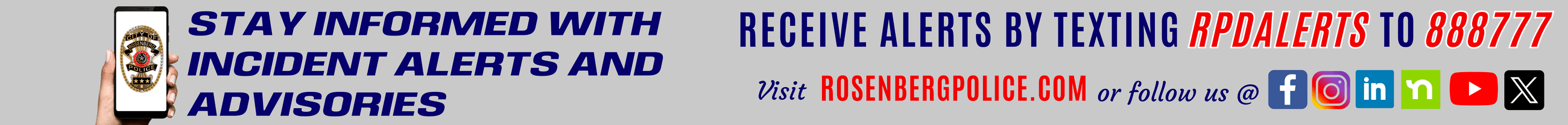 Stay informed banner